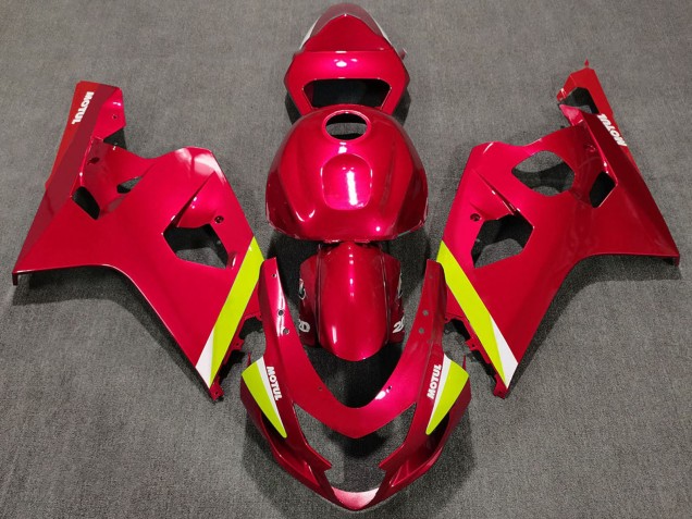 2004-2005 Suzuki GSXR 600 / GSXR 750 Motorcycle Fairings - Red Yellow White Australia