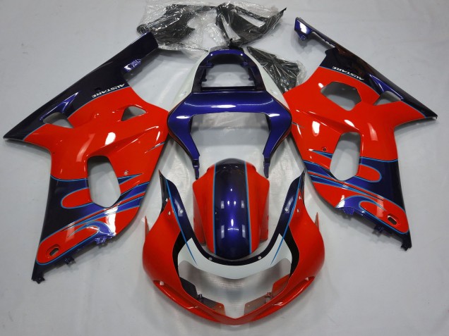 2001-2003 Suzuki GSXR 600 / GSXR 750 Motorcycle Fairings - Red Blue Glossy Black Australia