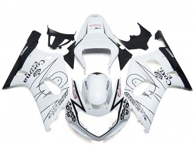 2001-2003 Suzuki GSXR 600 / GSXR 750 Motorcycle Fairing - White Black Corona Alstare Australia
