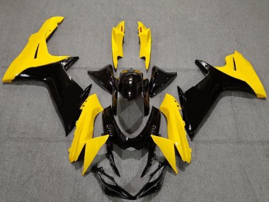 2011-2024 Suzuki GSXR 600 / GSXR 750 Motorcycle Fairings - Yellow Glossy Black Australia