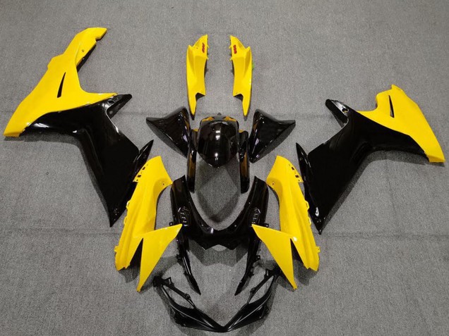 2011-2024 Suzuki GSXR 600 / GSXR 750 Motorcycle Fairings - Yellow Glossy Black Australia