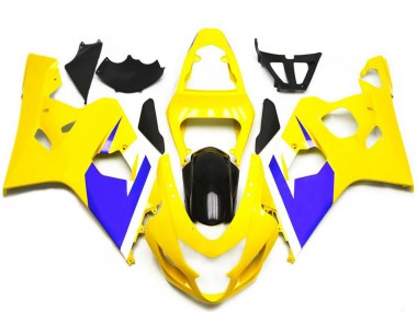 2004-2005 Suzuki GSXR 600 / GSXR 750 Motorcycle Fairings - Yellow Blue White Glossy Black Australia