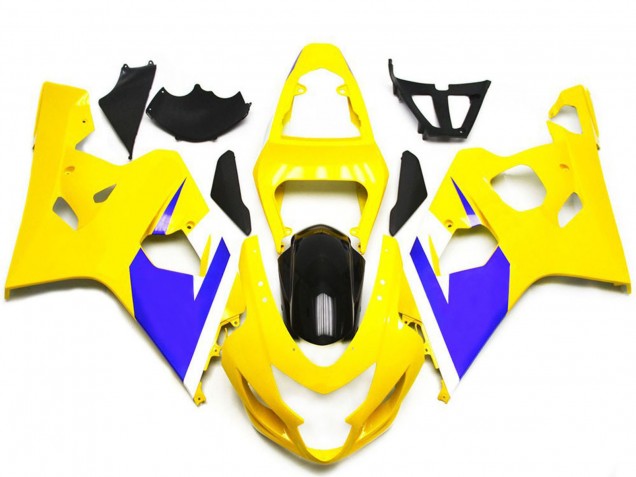 2004-2005 Suzuki GSXR 600 / GSXR 750 Motorcycle Fairings - Yellow Blue White Glossy Black Australia