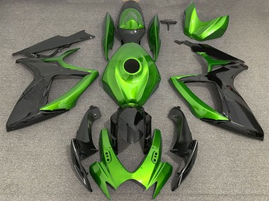 2006-2007 Suzuki GSXR 600 / GSXR 750 Motorcycle Fairings - Green Black Australia