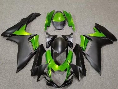 2011-2024 Suzuki GSXR 600 / GSXR 750 Motorcycle Fairings - Green Matte Black Australia