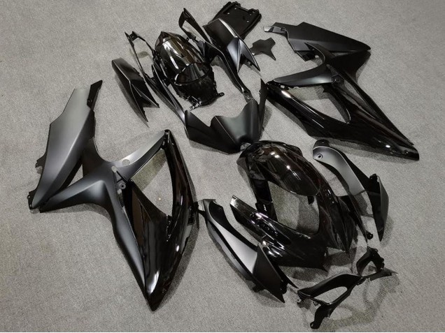 2008-2010 Suzuki GSXR 600 / GSXR 750 Motorcycle Fairings - Glossy Black Matte Black Australia