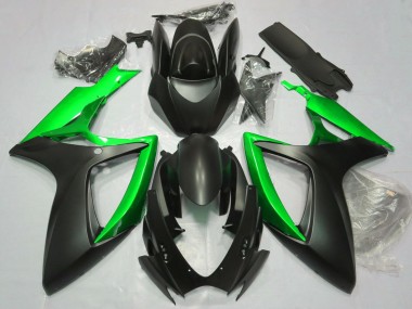 2006-2007 Suzuki GSXR 600 / GSXR 750 Motorcycle Fairings - Matte Black Green Australia