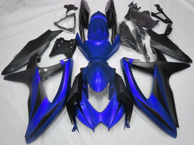 2008-2010 Suzuki GSXR 600 / GSXR 750 Motorcycle Fairings - Blue Matte Black Australia