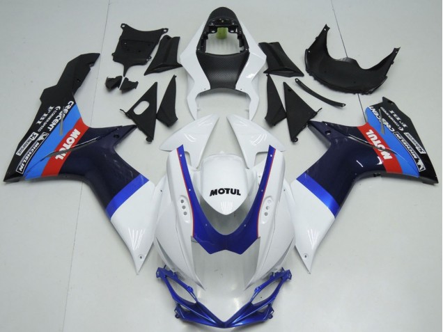 2011-2024 Suzuki GSXR 600 / GSXR 750 Motorcycle Fairings - White Blue Black Red Motul Australia