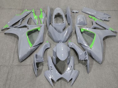2006-2007 Suzuki GSXR 600 / GSXR 750 Motorcycle Fairings - Nardo Grey and Green Trim Australia