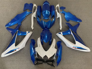 2008-2010 Suzuki GSXR 600 / GSXR 750 Motorcycle Fairings - White Blue OEM Style Australia
