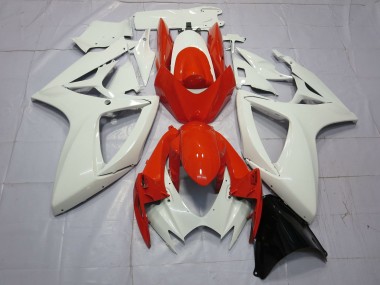 2006-2007 Suzuki GSXR 600 / GSXR 750 Motorcycle Fairings - White Red Australia