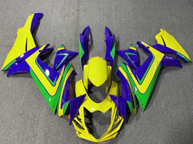 2011-2024 Suzuki GSXR 600 / GSXR 750 Motorcycle Fairings - Blue Yellow Green Australia