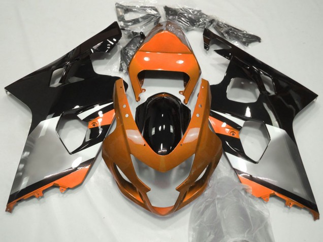 2004-2005 Suzuki GSXR 600 / GSXR 750 Motorcycle Fairings - Orange Silver Black Australia