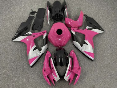 2006-2007 Suzuki GSXR 600 / GSXR 750 Motorcycle Fairings - Pink Silver Glossy Black Australia