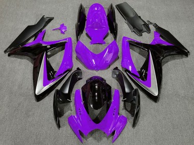 2006-2007 Suzuki GSXR 600 / GSXR 750 Motorcycle Fairings - Purple Silver Glossy Black OEM Style Australia