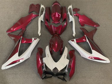 2008-2010 Suzuki GSXR 600 / GSXR 750 Motorcycle Fairings - White Red OEM Style Australia