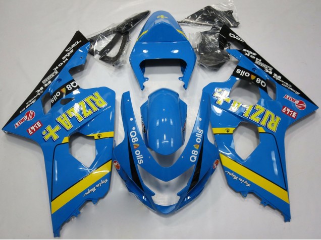 2004-2005 Suzuki GSXR 600 / GSXR 750 Motorcycle Fairings - Blue Gold Black Rizla Australia