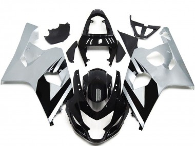 2004-2005 Suzuki GSXR 600 / GSXR 750 Motorcycle Fairings - White Glossy Black OEM Style Australia