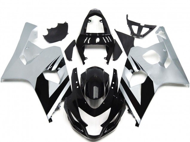 2004-2005 Suzuki GSXR 600 / GSXR 750 Motorcycle Fairings - White Glossy Black OEM Style Australia