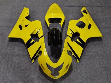 2004-2005 Suzuki GSXR 600 / GSXR 750 Motorcycle Fairings - Yellow Glossy Black OEM Style Australia