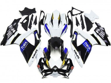 2008-2010 Suzuki GSXR 600 / GSXR 750 Motorcycle Fairings - White Blue Yellow Black Viru Australia