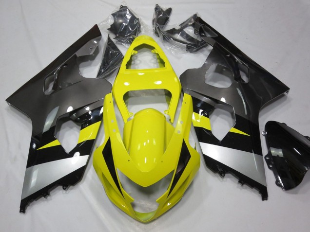 2004-2005 Suzuki GSXR 600 / GSXR 750 Motorcycle Fairings - Yellow Silver Grey Black Australia