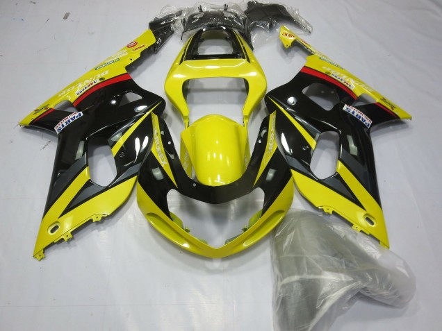 2001-2003 Suzuki GSXR 600 / GSXR 750 Motorcycle Fairings - Yellow Grey Glossy Black Australia