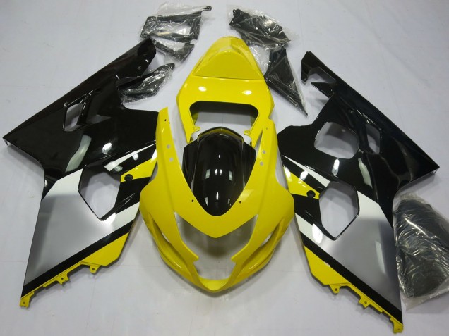 2004-2005 Suzuki GSXR 600 / GSXR 750 Motorcycle Fairings - Yellow Silver Black OEM Style Australia