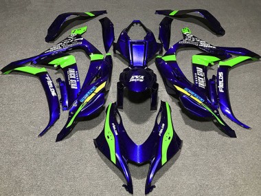 2016-2020 Kawasaki ZX10R Motorcycle Fairings - Deep Blue Green Trick Star Eva Racing Australia