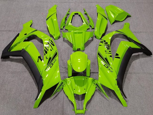 2011-2015 Kawasaki ZX10R Motorcycle Fairings - Green Matte Black Australia