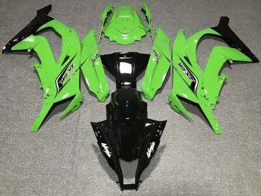 2011-2015 Kawasaki ZX10R Motorcycle Fairings - Green Glossy Black Australia