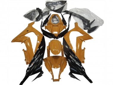 2011-2015 Kawasaki ZX10R Motorcycle Fairings - Dark Orange Glossy Black Australia