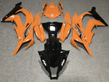 2011-2015 Kawasaki ZX10R Motorcycle Fairings - Orange Glossy Black Australia