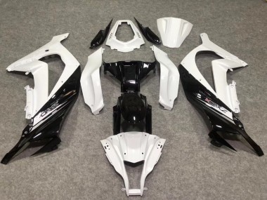 2011-2015 Kawasaki ZX10R Motorcycle Fairings - White Glossy Black Australia