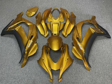 2016-2020 Kawasaki ZX10R Motorcycle Fairings - Gold Black White Ninja Australia
