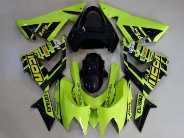2004-2005 Kawasaki ZX10R Motorcycle Fairings - High Viz Yellow and Black Australia