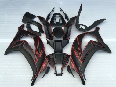 2011-2015 Kawasaki ZX10R Motorcycle Fairings - Matte Black Red Australia