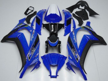 2011-2015 Kawasaki ZX10R Motorcycle Fairings - White Blue Glossy Black OEM Style Australia