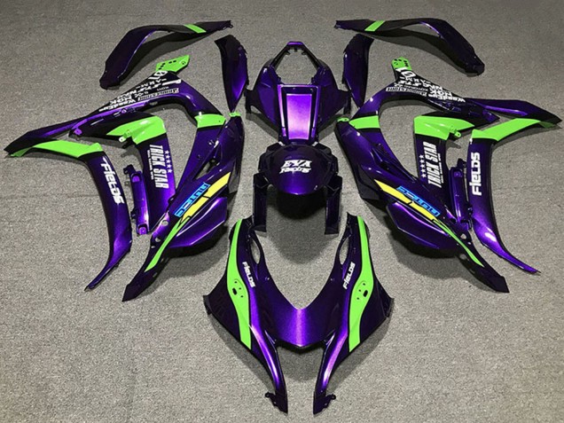 2016-2020 Kawasaki ZX10R Motorcycle Fairings - Purple Green White Trick Star Eva Racing Australia