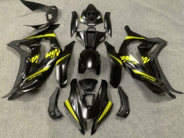 2016-2020 Kawasaki ZX10R Motorcycle Fairings - Matte Black Yellow Ninja Australia