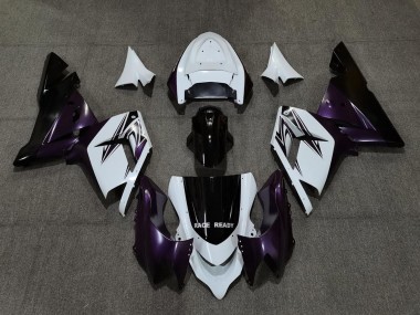 2004-2005 Kawasaki ZX10R Motorcycle Fairings - White Purple and Black Australia