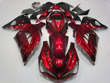 2012-2024 Kawasaki ZX14R Motorcycle Fairing - Red Glossy Black Australia