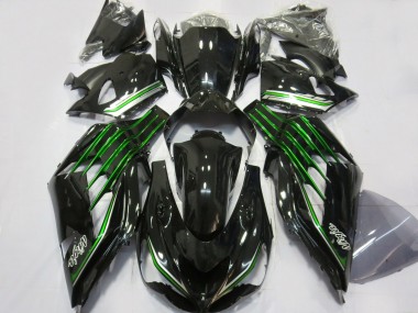2012-2024 Kawasaki ZX14R Motorcycle Fairings - Glossy Black Green Australia