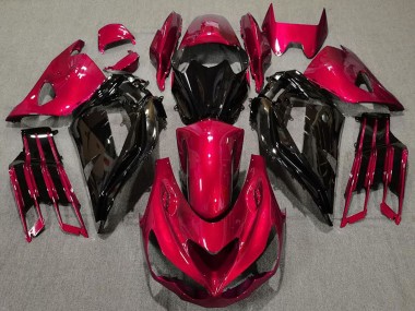 2012-2024 Kawasaki ZX14R Motorcycle Fairings - Red Glossy Black Australia