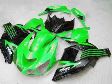 2012-2024 Kawasaki ZX14R Motorcycle Fairings - Green Glossy Black White Ninja Australia