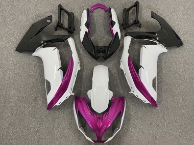 2009-2011 Kawasaki Ninja 650R Motorcycle Fairings - White Magenta Matte Black Australia