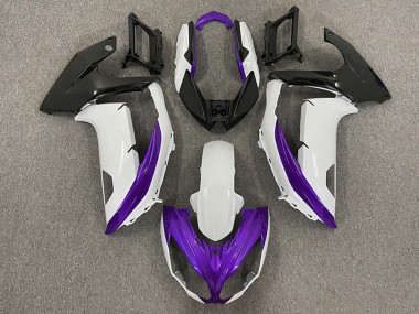 2009-2011 Kawasaki Ninja 650R Motorcycle Fairings - White Purple Matte Black Australia
