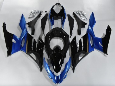 2018-2024 Kawasaki Ninja 400 Motorcycle Fairings - Blue Glossy Black Australia