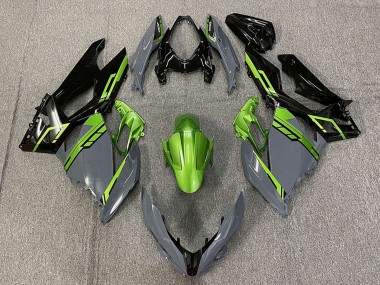 2018-2024 Kawasaki Ninja 400 Motorcycle Fairings - Green Nardo Grey Glossy Black Australia